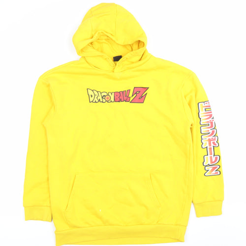 Dragon Ball Z Boys Yellow Pullover Hoodie 14-15 Years Anime Graphic Print