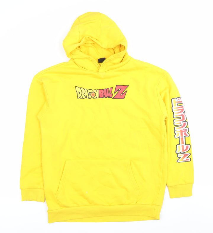 Dragon Ball Z Boys Yellow Pullover Hoodie 14-15 Years Anime Graphic Print