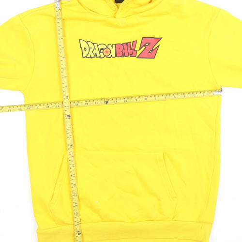 Dragon Ball Z Boys Yellow Pullover Hoodie 14-15 Years Anime Graphic Print