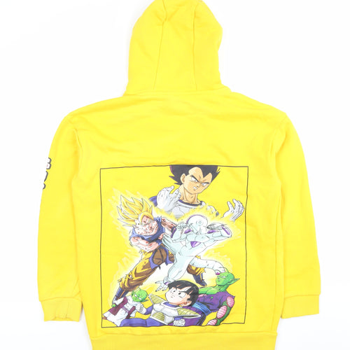 Dragon Ball Z Boys Yellow Pullover Hoodie 14-15 Years Anime Graphic Print