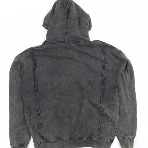 Couture Men’s Black Full Zip Hoodie Size M Cotton Logo Sweatshirt