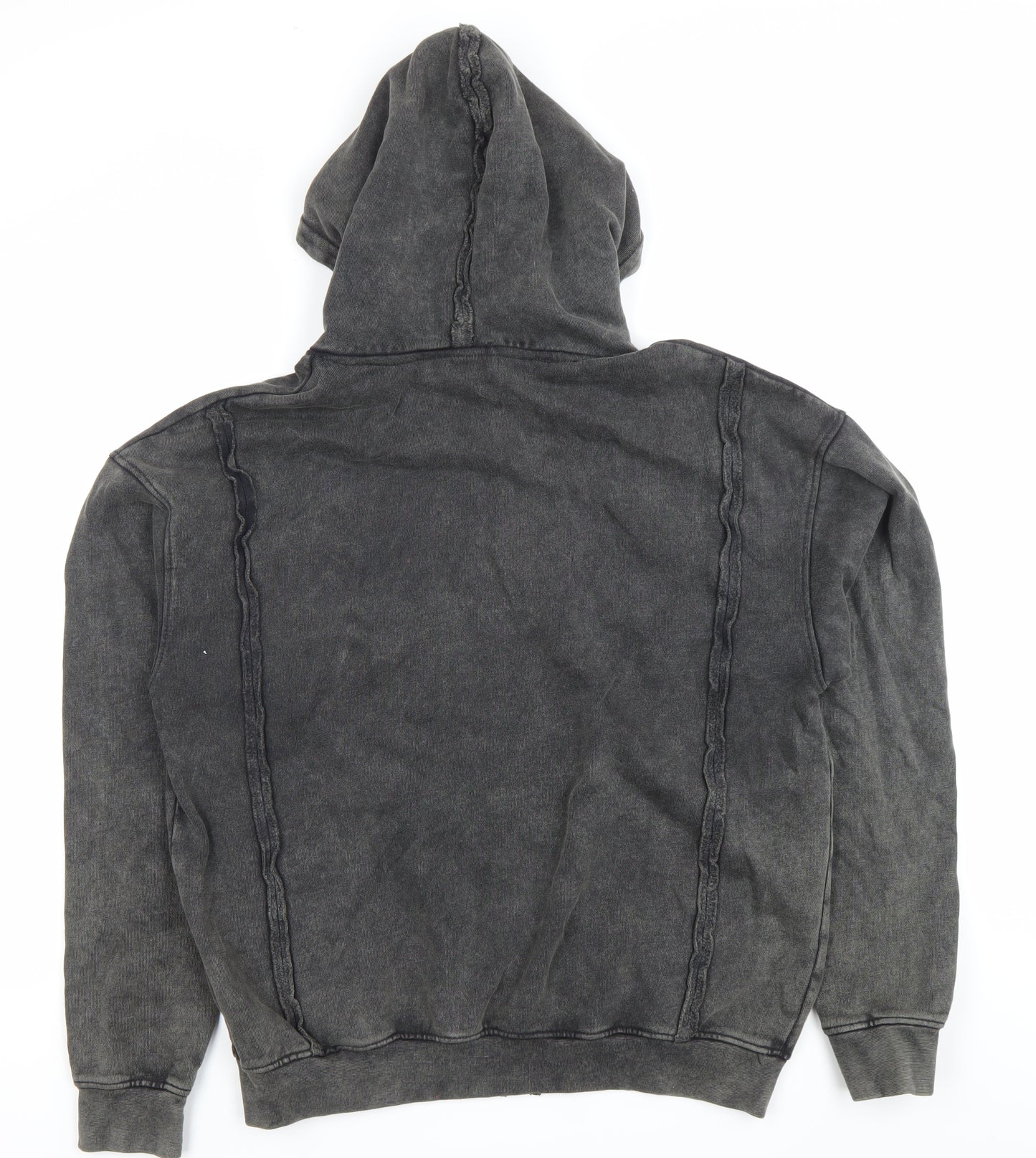 Couture Men’s Black Full Zip Hoodie Size M Cotton Logo Sweatshirt