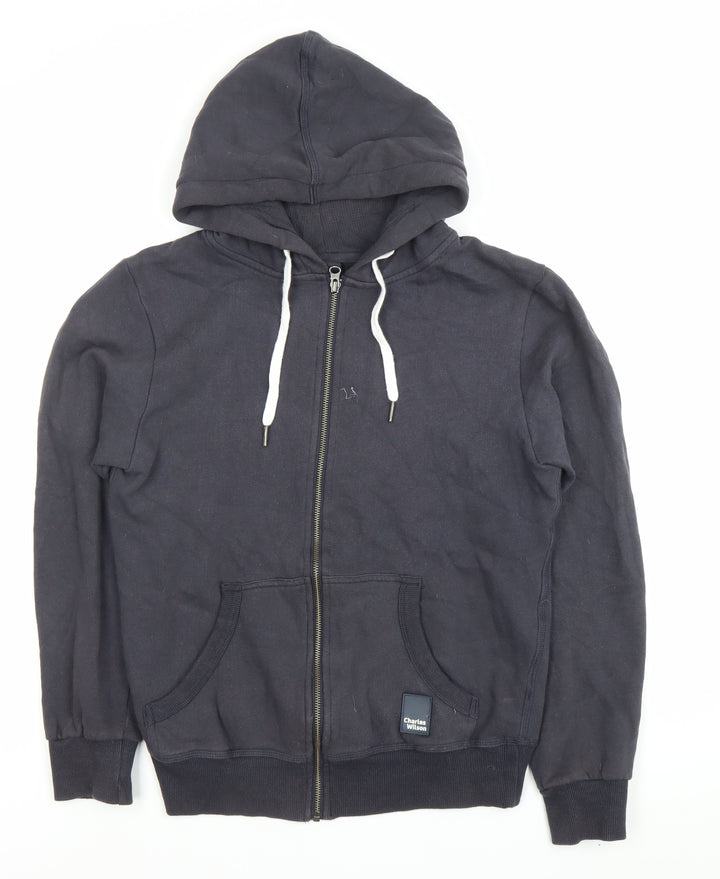 Charles Wilson Men's Black Small Full Zip Hoodie Regular Fit
