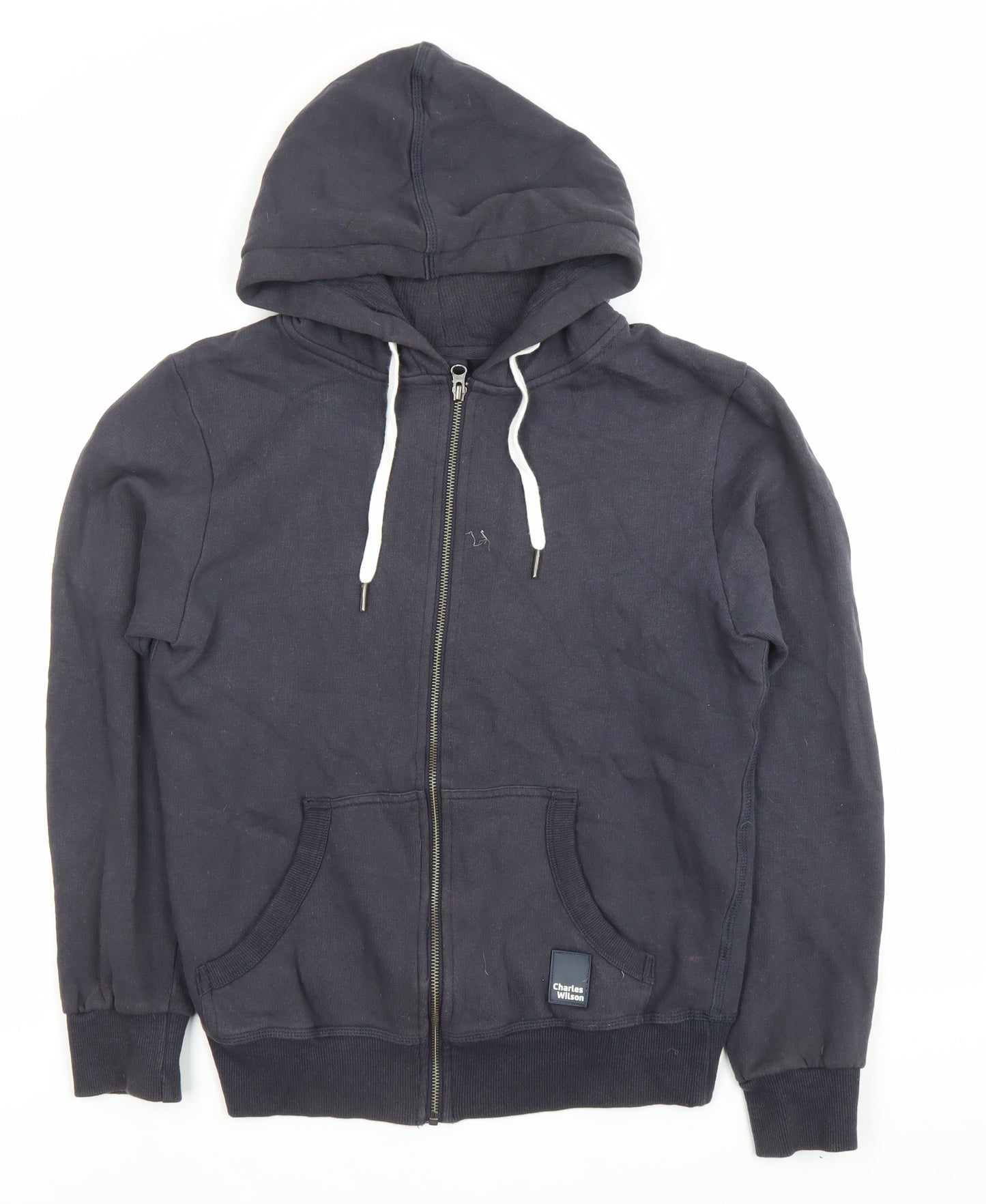 Charles Wilson Men's Black Small Full Zip Hoodie Regular Fit