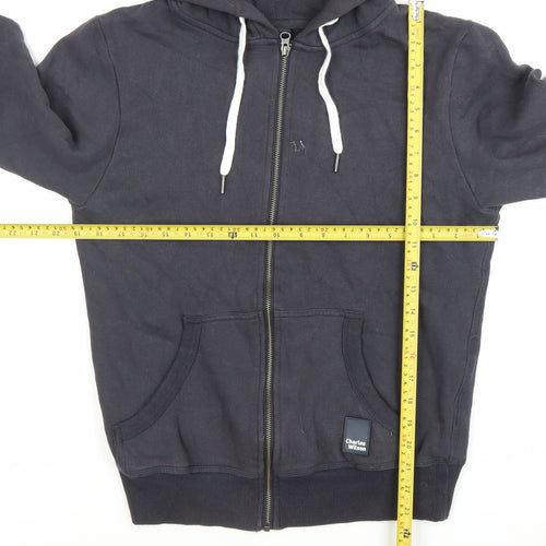 Charles Wilson Men's Black Small Full Zip Hoodie Regular Fit