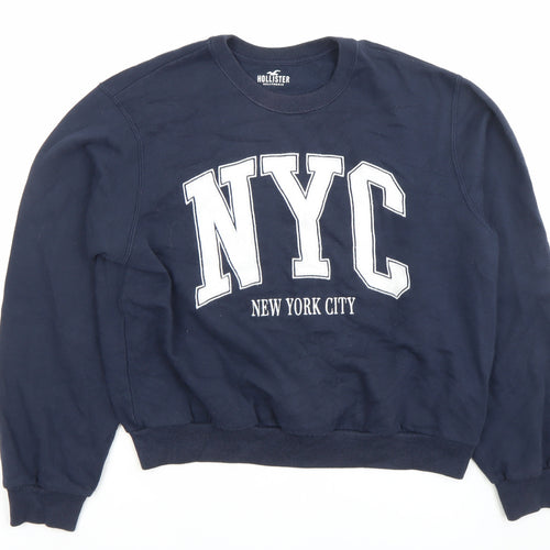 Hollister Women’s Blue NYC Sweatshirt XS Pullover Crew Neck