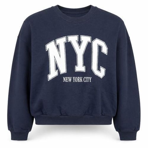 Hollister Women’s Blue NYC Sweatshirt XS Pullover Crew Neck