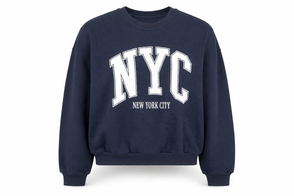 Hollister Women’s Blue NYC Sweatshirt XS Pullover Crew Neck