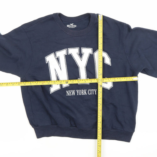 Hollister Women’s Blue NYC Sweatshirt XS Pullover Crew Neck
