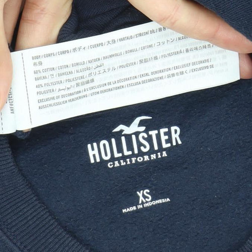 Hollister Women’s Blue NYC Sweatshirt XS Pullover Crew Neck