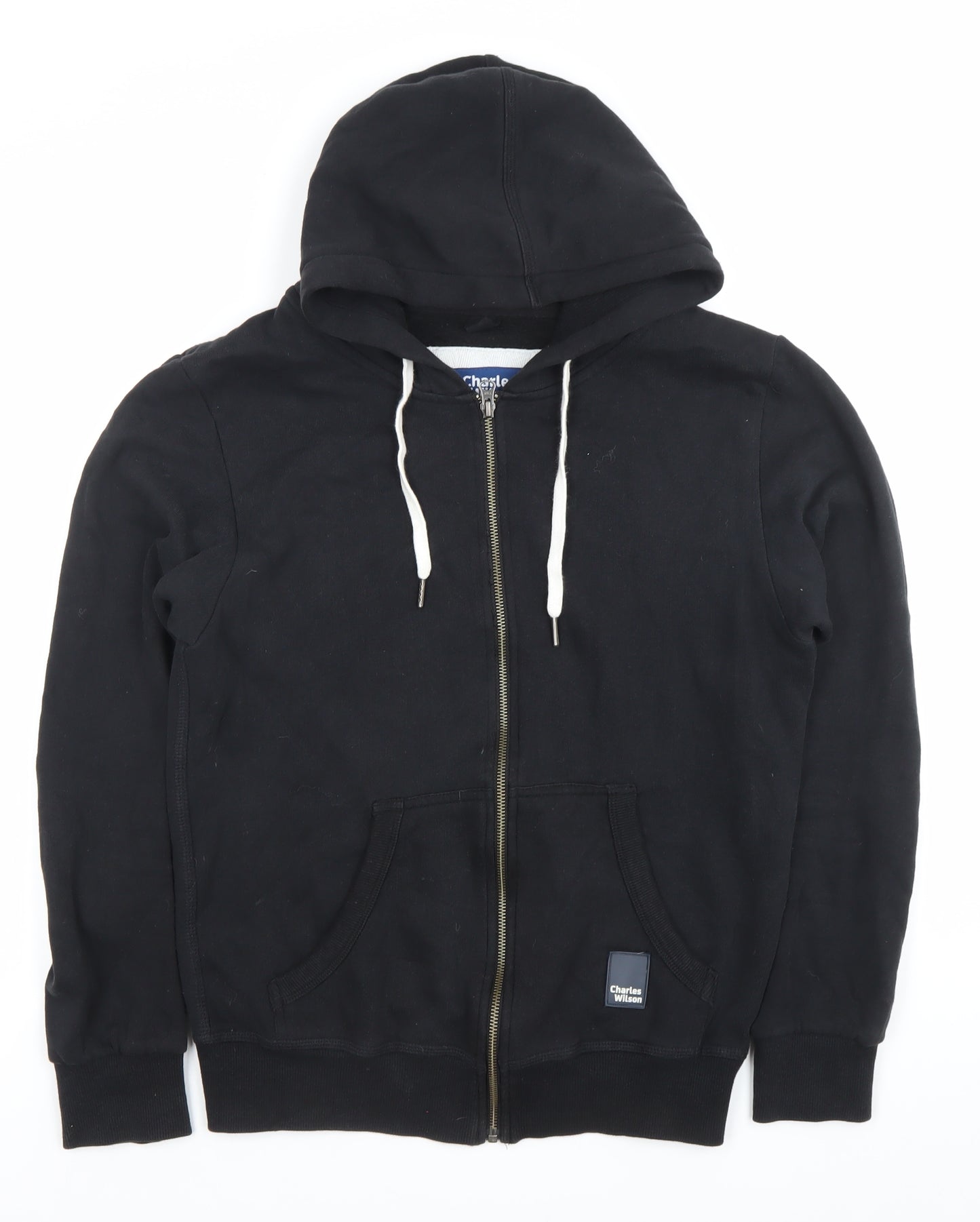 Charles Wilson Men’s Black Small Full Zip Hoodie Regular Fit