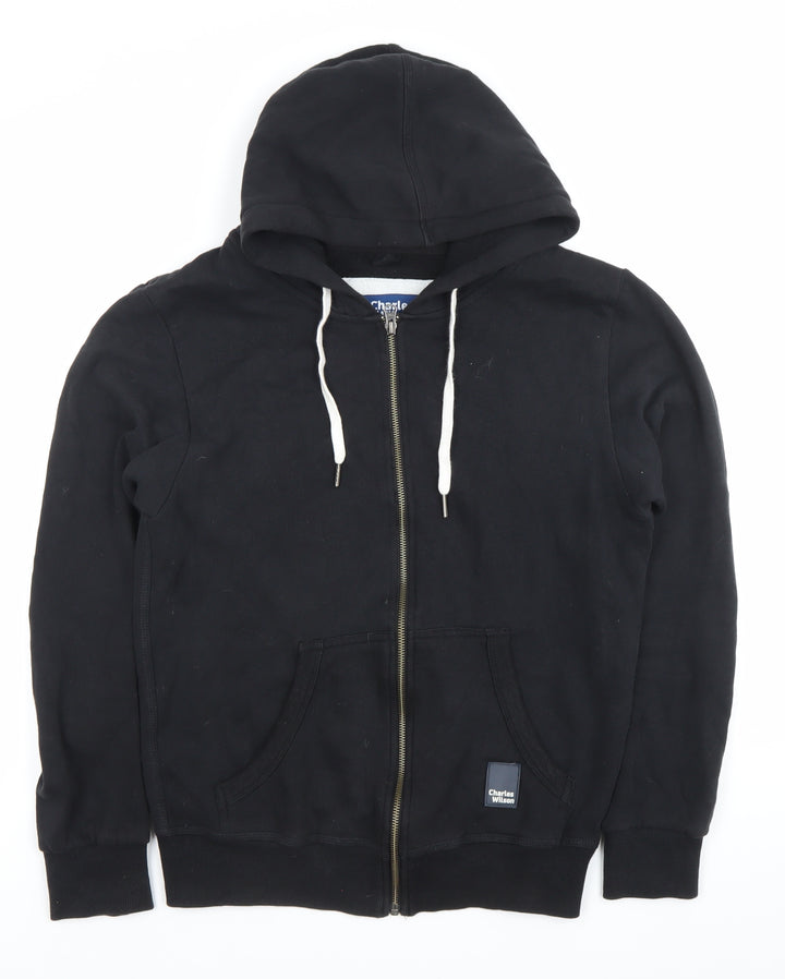 Charles Wilson Men’s Black Small Full Zip Hoodie Regular Fit