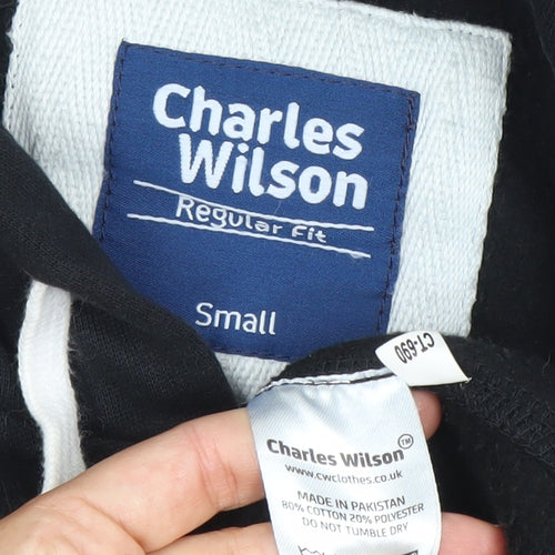 Charles Wilson Men’s Black Small Full Zip Hoodie Regular Fit