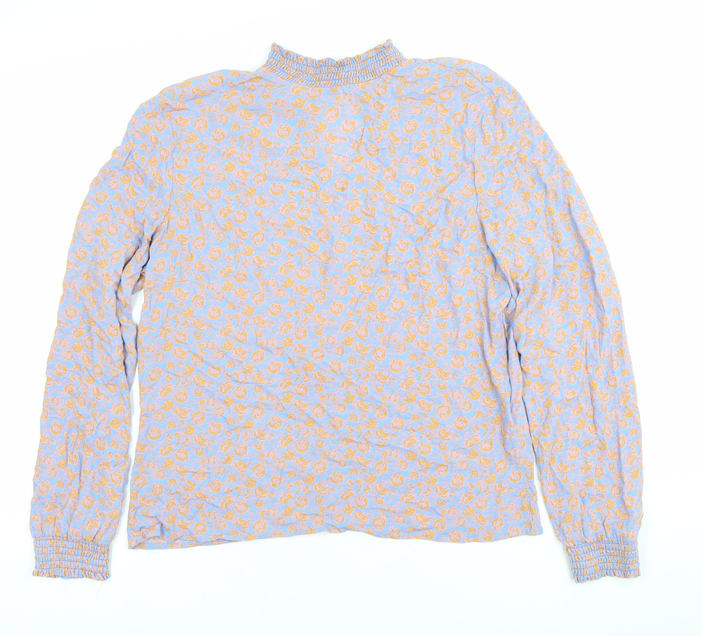 Vila Women’s Blue Floral Long Sleeve Tunic Blouse Size L