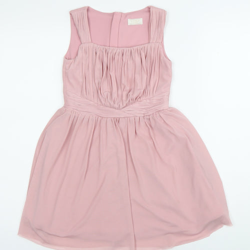 Lipsy London Girls Pink Sleeveless Fit & Flare Party Dress Age 7 Years