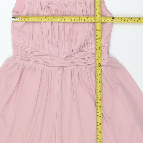 Lipsy London Girls Pink Sleeveless Fit & Flare Party Dress Age 7 Years