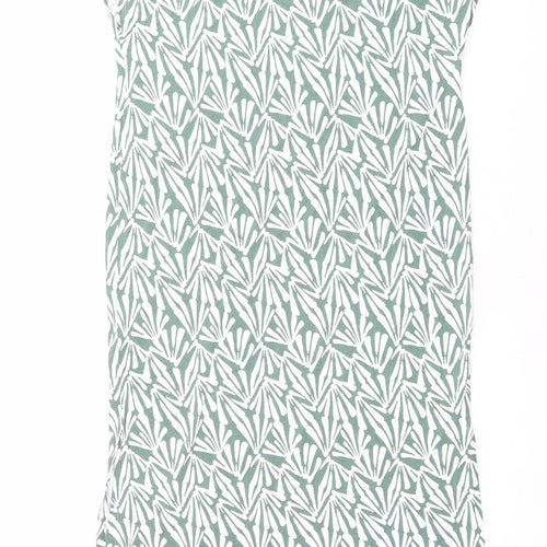 Marks and Spencer Women’s Green Floral Sleeveless Shift Dress Size S