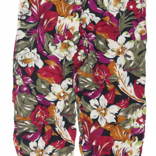 The Clothes Tree Womens Multicoloured Floral Harem Trousers Size 8