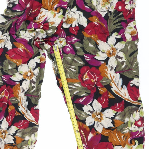 The Clothes Tree Womens Multicoloured Floral Harem Trousers Size 8