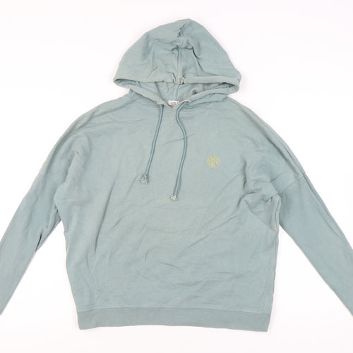 River Island Women’s Green Hoodie Small Pullover Cotton Casual