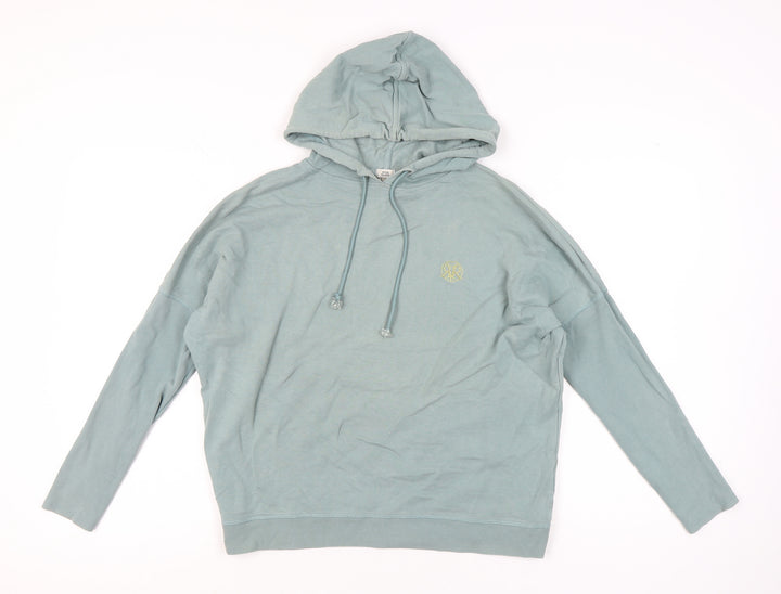 River Island Women’s Green Hoodie Small Pullover Cotton Casual