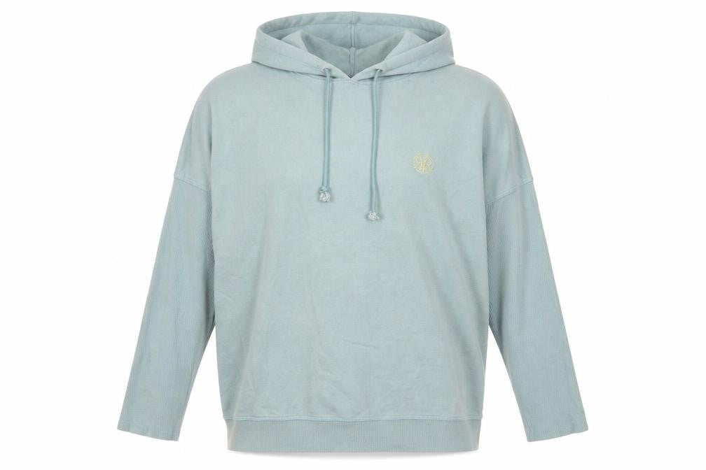 Front view of River Island Women’s Green Hoodie Small Pullover Cotton Casual