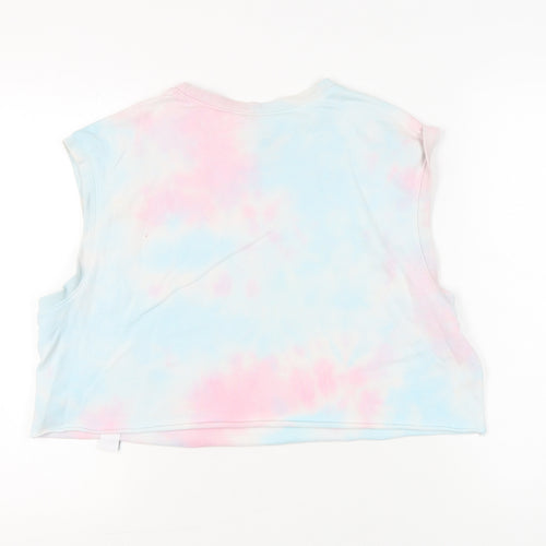 H&M Divided Womens Multicoloured Tie-Dye Cropped Tank Top Size L