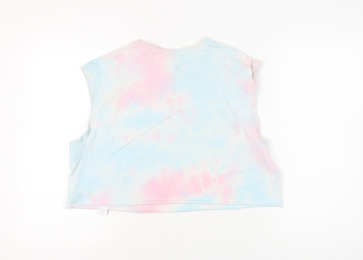 H&M Divided Womens Multicoloured Tie-Dye Cropped Tank Top Size L