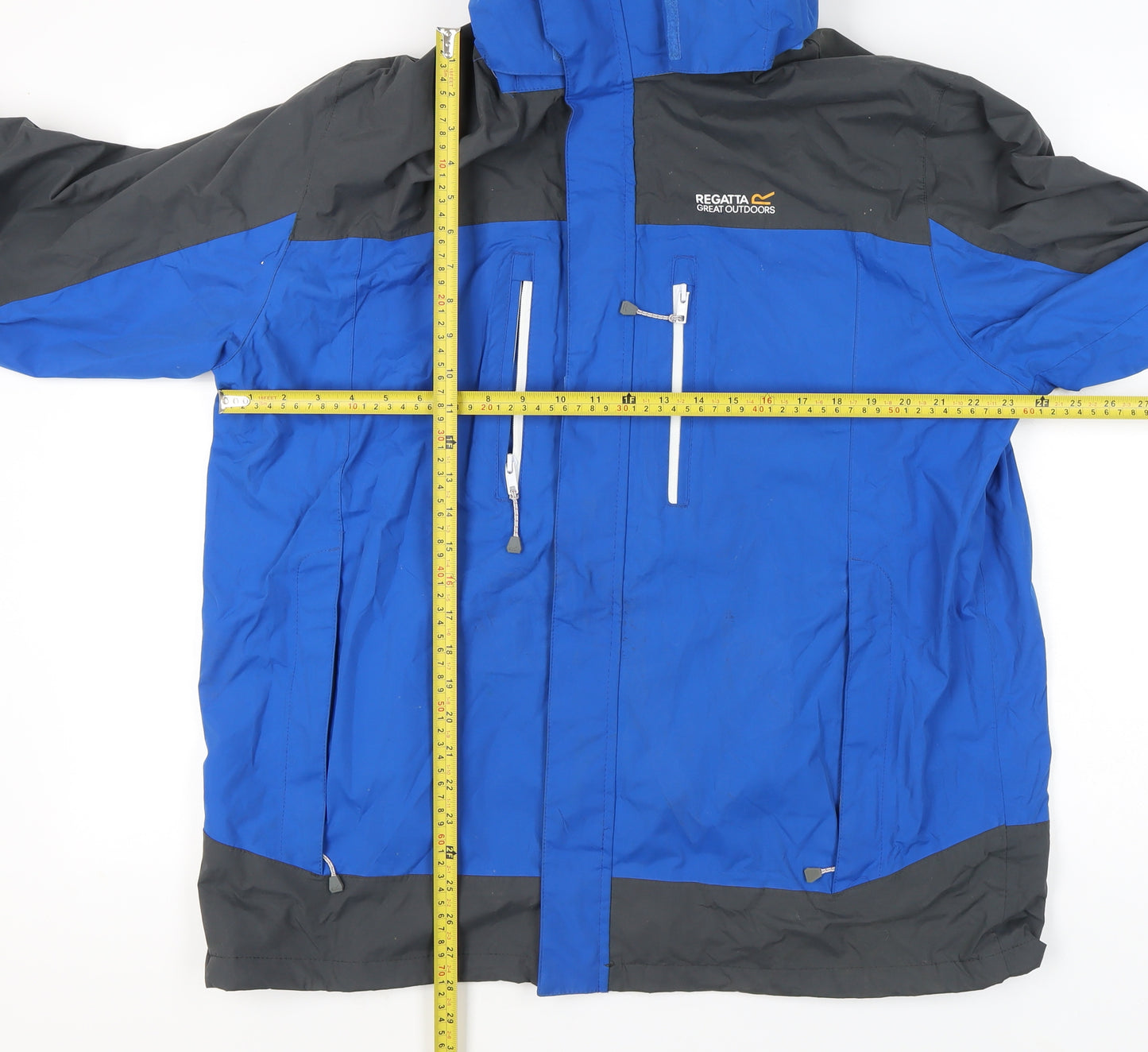 Regatta Men’s Blue XL Waterproof Hooded Outdoor Rain Jacket