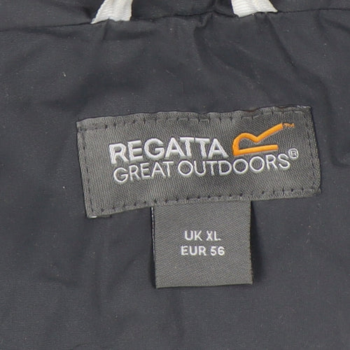 Regatta Men’s Blue XL Waterproof Hooded Outdoor Rain Jacket