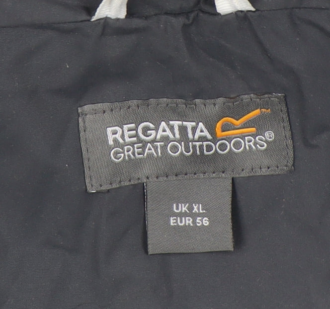 Regatta Men’s Blue XL Waterproof Hooded Outdoor Rain Jacket
