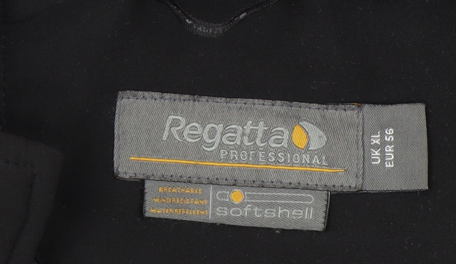 Regatta Men’s Black XL Softshell Jacket Windproof Water Resistant
