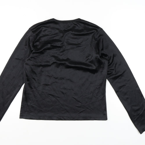 Calvin Klein Women’s Black Long Sleeve V-Neck T-Shirt L