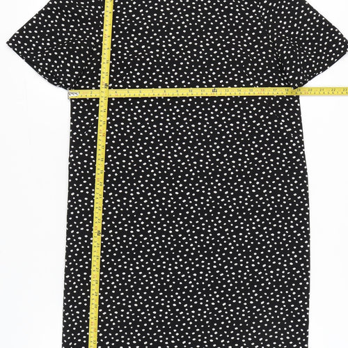 Marks and Spencer Women’s Black Polka Dot Shift Dress Size 10