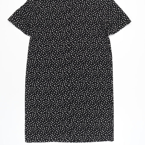 Marks and Spencer Women’s Black Polka Dot Shift Dress Size 10