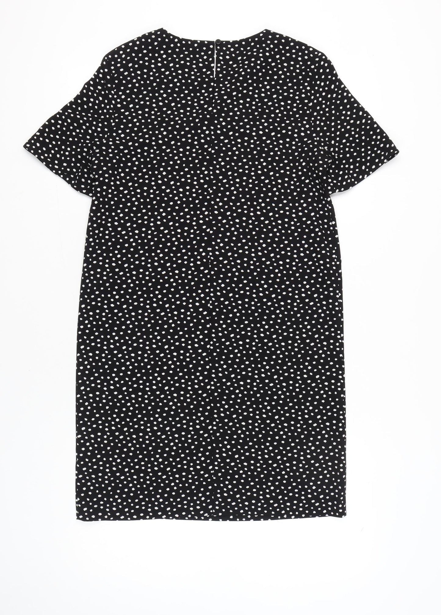 Marks and Spencer Women’s Black Polka Dot Shift Dress Size 10
