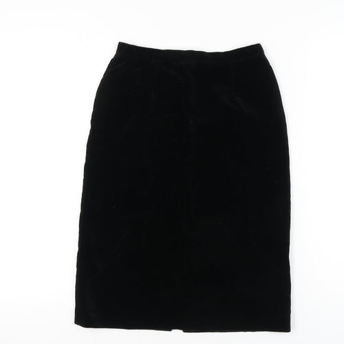 STINA Creation Women’s Black Velvet Pencil Skirt Size 6 Vintage
