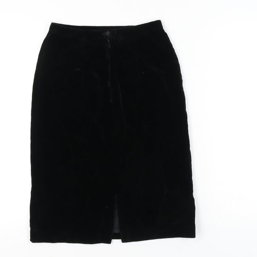 STINA Creation Women’s Black Velvet Pencil Skirt Size 6 Vintage