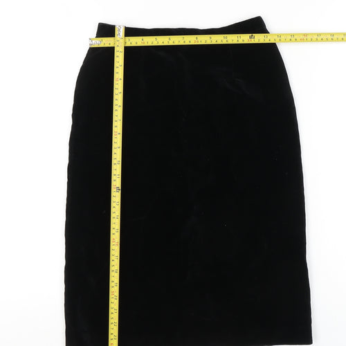 STINA Creation Women’s Black Velvet Pencil Skirt Size 6 Vintage