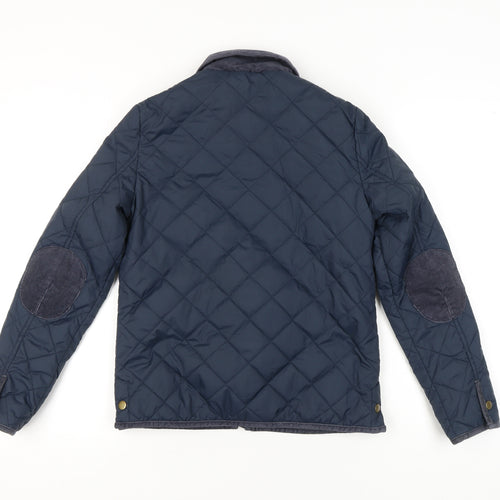 Jack Wills Womens Blue Quilted Casual Jacket Coat UK 8