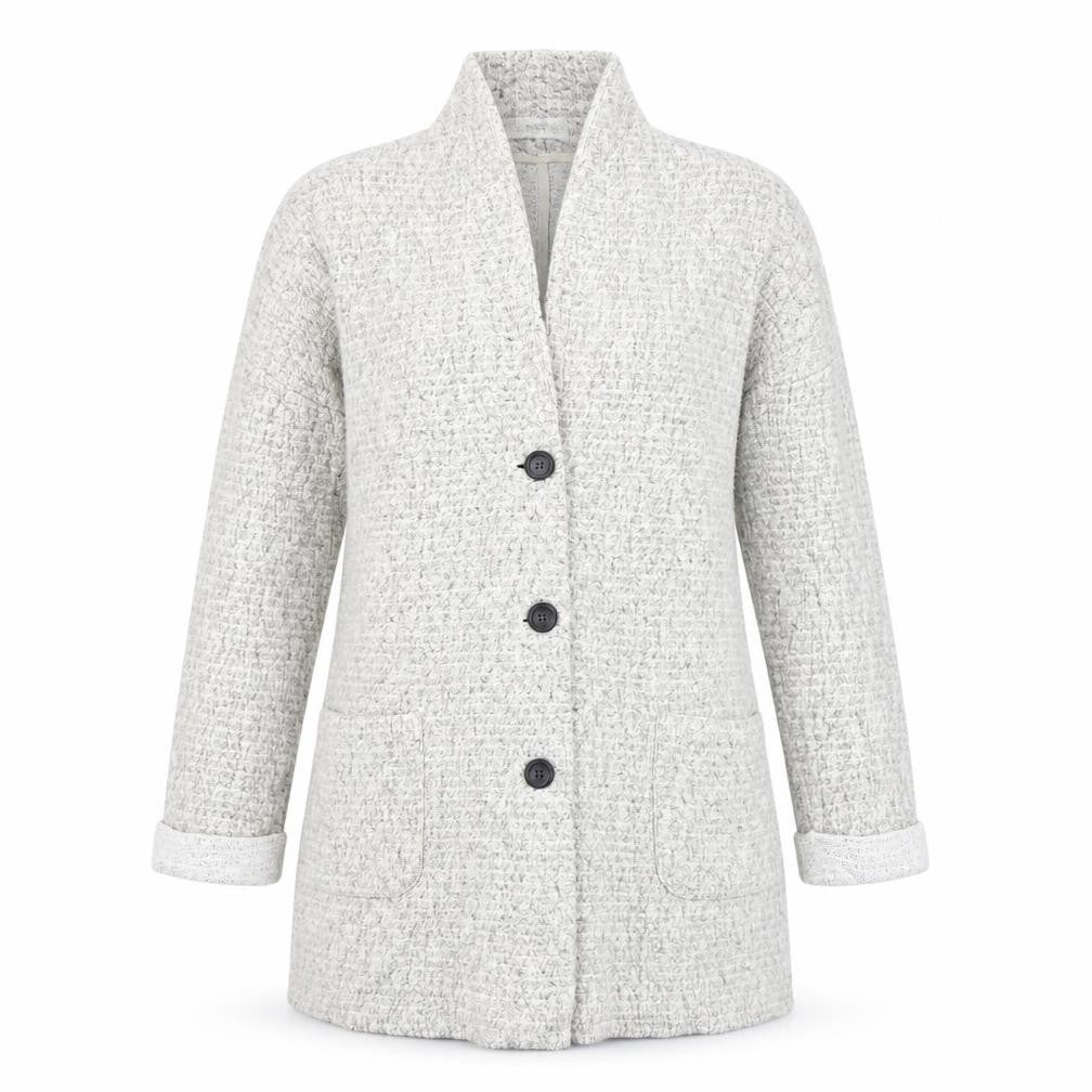 Next Women’s Grey Knit Cardigan UK 10 Long Sleeve Collared