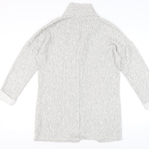 Next Women’s Grey Knit Cardigan UK 10 Long Sleeve Collared