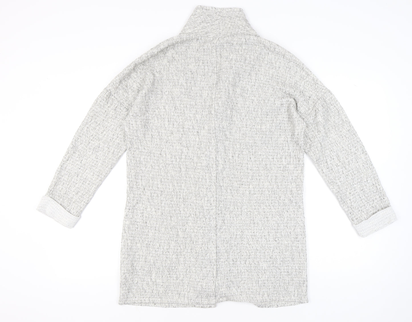 Next Women’s Grey Knit Cardigan UK 10 Long Sleeve Collared