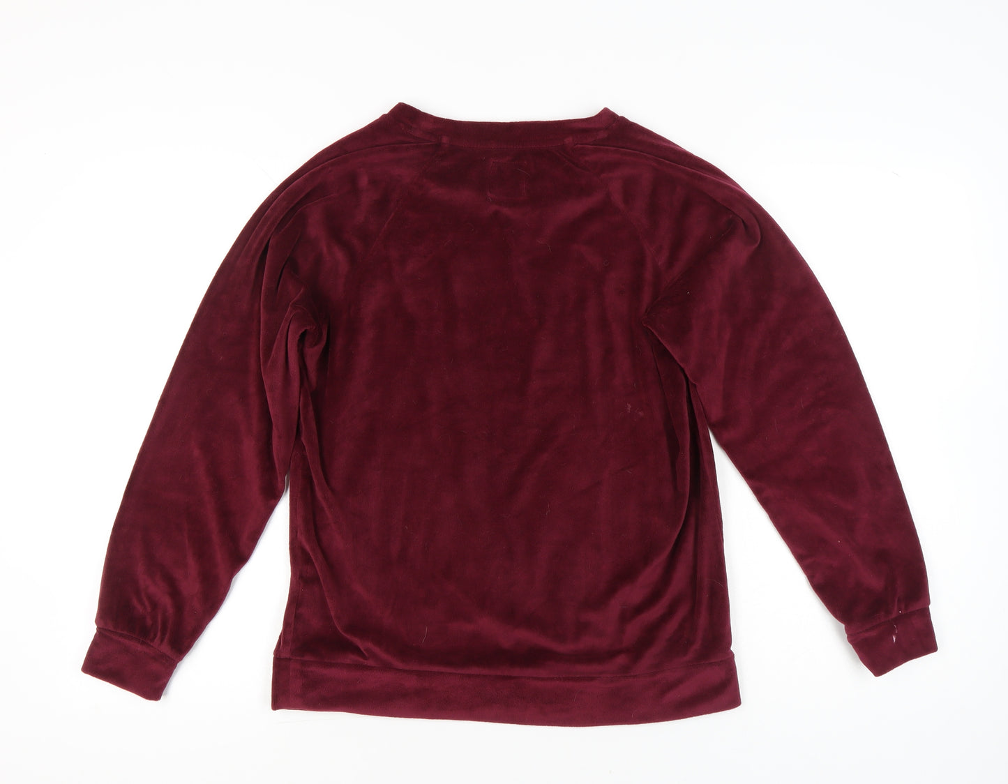 Harry Potter Women’s Red Velour Pyjama Top Size 10-12 Glitter Print