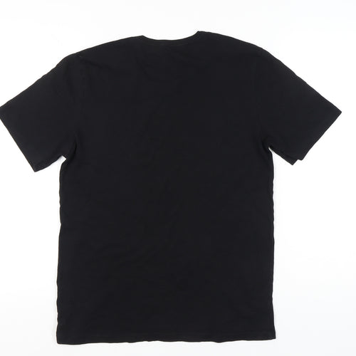 Hugo Boss Men's Black Medium Crew Neck Cotton T-Shirt