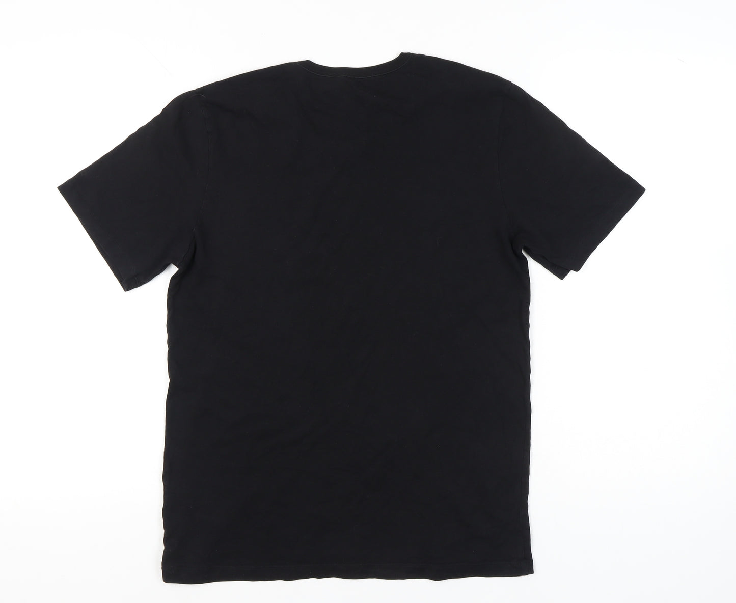Hugo Boss Men's Black Medium Crew Neck Cotton T-Shirt