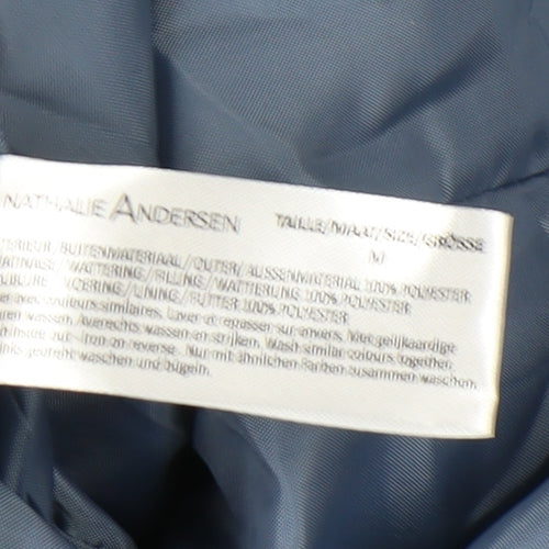 Nathalie Andersen Womens Blue Hooded Puffer Jacket Size M