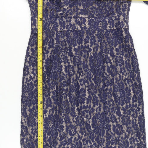 Monsoon Women’s Blue Lace Sheath Knee Length Dress UK 10