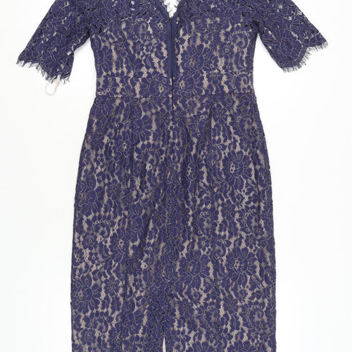 Monsoon Women’s Blue Lace Sheath Knee Length Dress UK 10