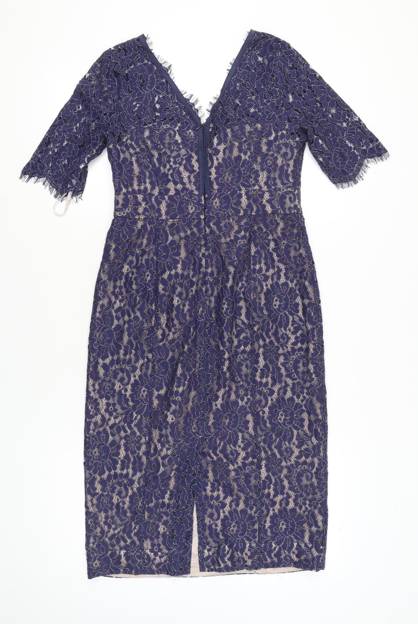 Monsoon Women’s Blue Lace Sheath Knee Length Dress UK 10